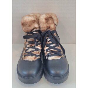 American Eagle Womens Faux Fur Solid Combat Boots, Women's Size 8